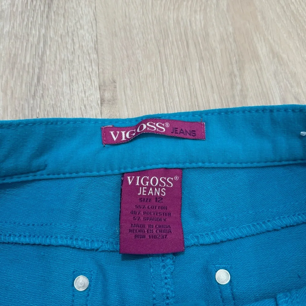 Kids Vigoss Girls Blue Medium Wash Denim Jean Shorts Size L 12